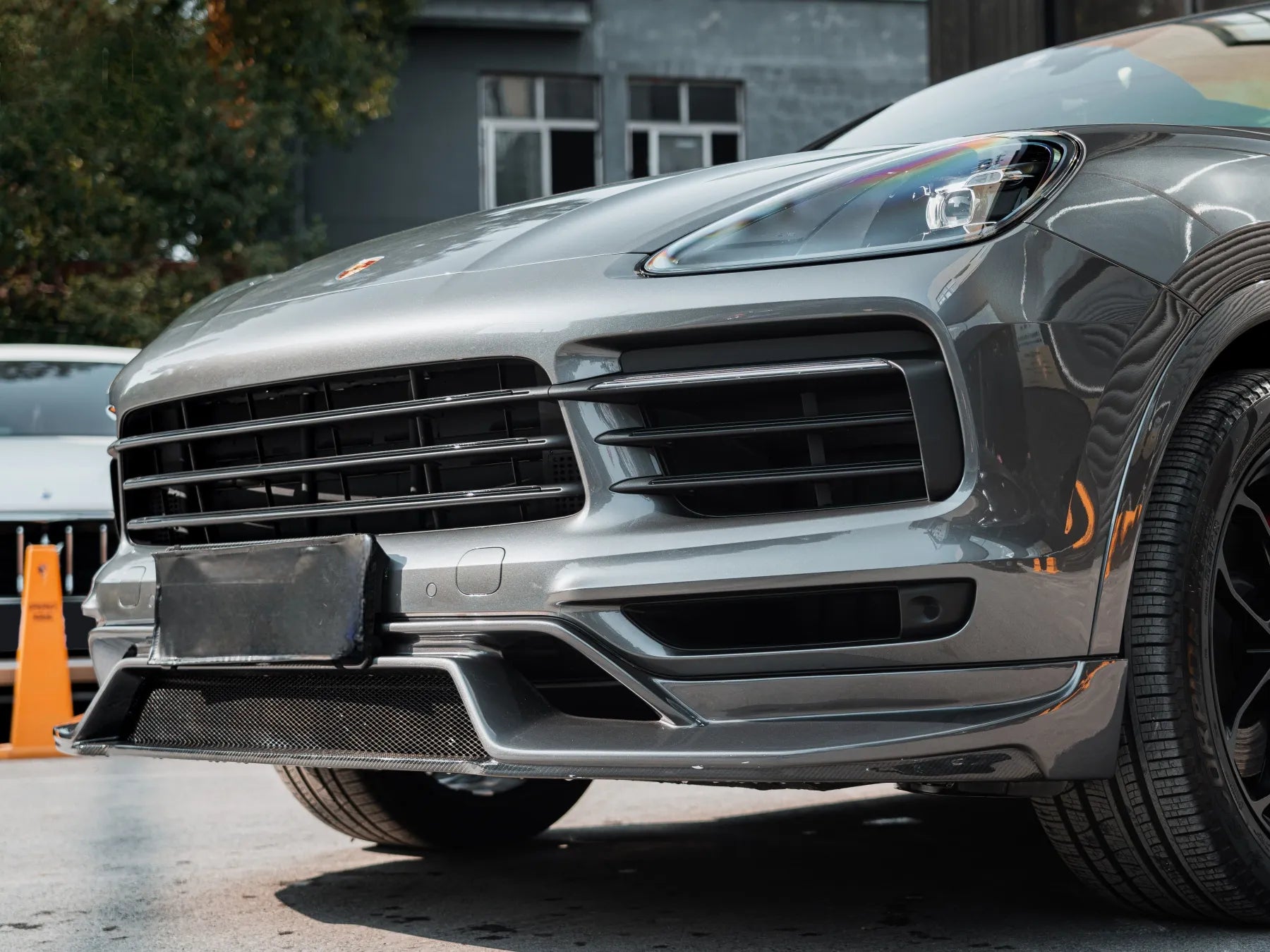 Dry Carbon Fiber Cvrbonized Front Lip - Porsche Cayenne 9Y0.1 (2018-2023)