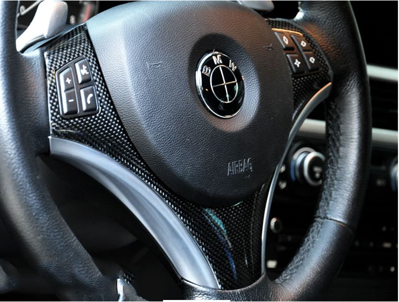BMW E Series Carbon Fiber Steering Wheel Center Trim