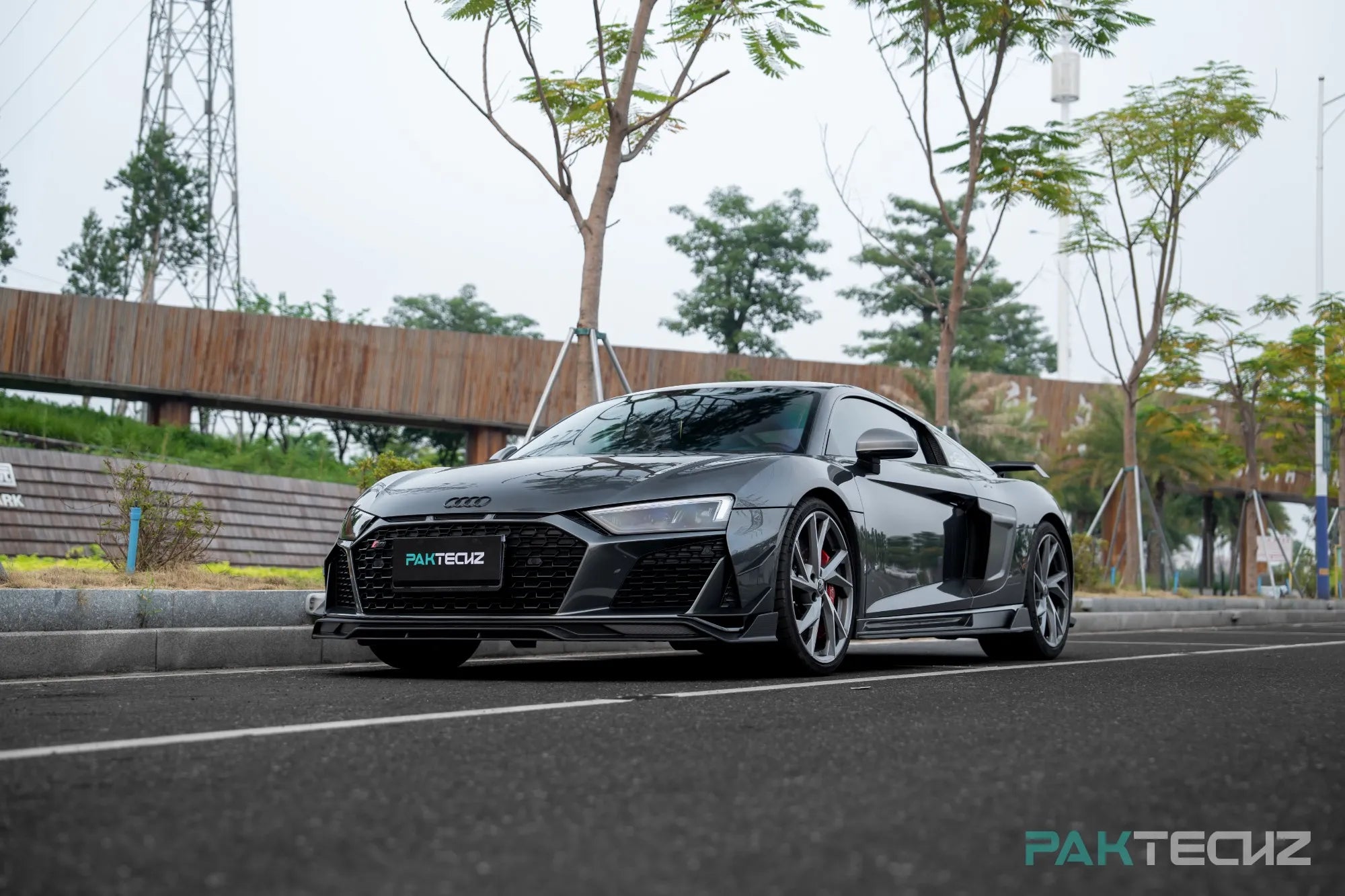 Dry Carbon Fiber Paktechz Front Lip - Audi R8 (Facelift Only)