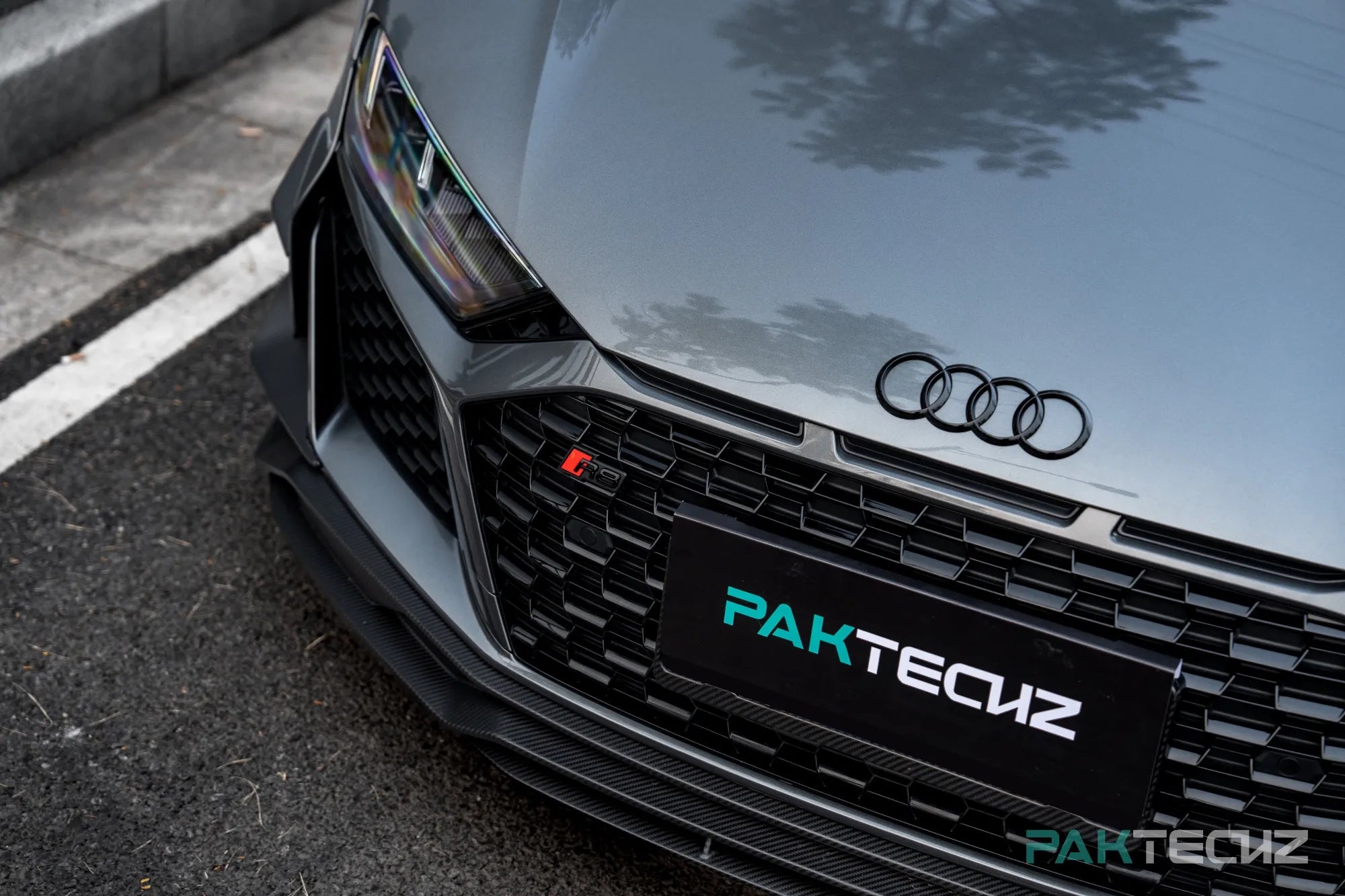 Dry Carbon Fiber Paktechz Front Lip - Audi R8 (Facelift Only)