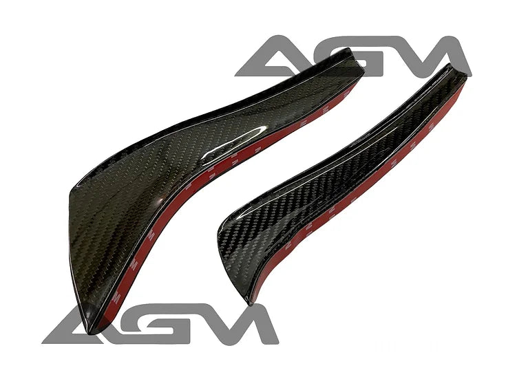 AGM C8 Corvette Carbon Fiber/Carbon Flash Metallic Dive Planes (Canards) -