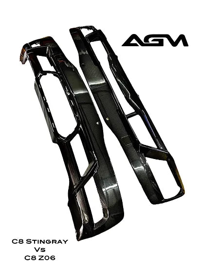 AGM C8 Corvette Z06 / Center Exhaust Carbon Fiber Rear Diffuser