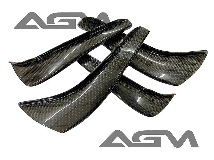 AGM C8 Corvette Carbon Fiber/Carbon Flash Metallic Dive Planes (Canards) -