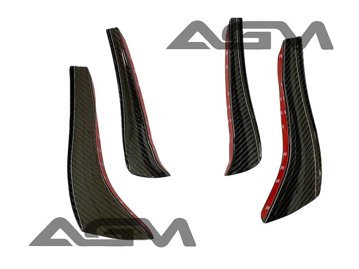 AGM C8 Corvette Carbon Fiber/Carbon Flash Metallic Dive Planes (Canards) -