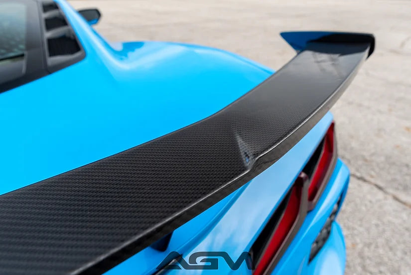 AGM C8 Corvette Visible Carbon Fiber High Wing Spoiler