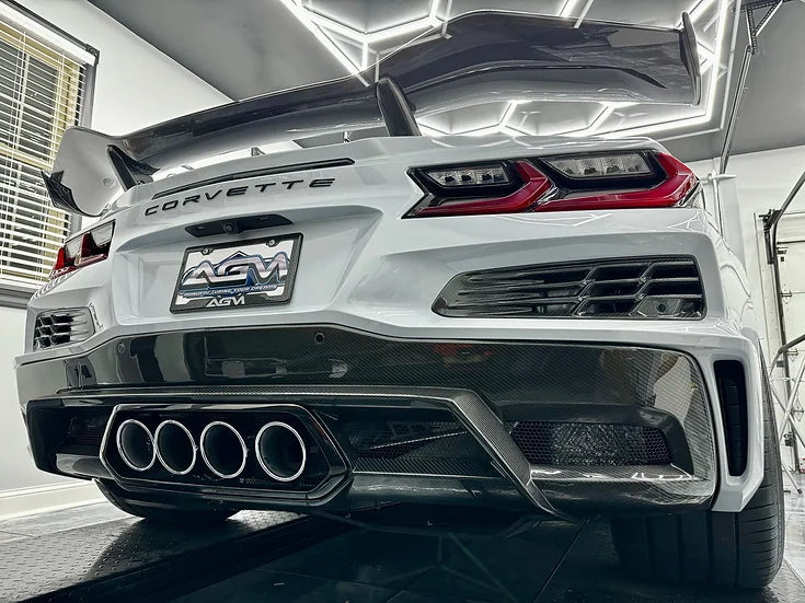 AGM C8 Corvette Z06 / Center Exhaust Carbon Fiber Rear Diffuser