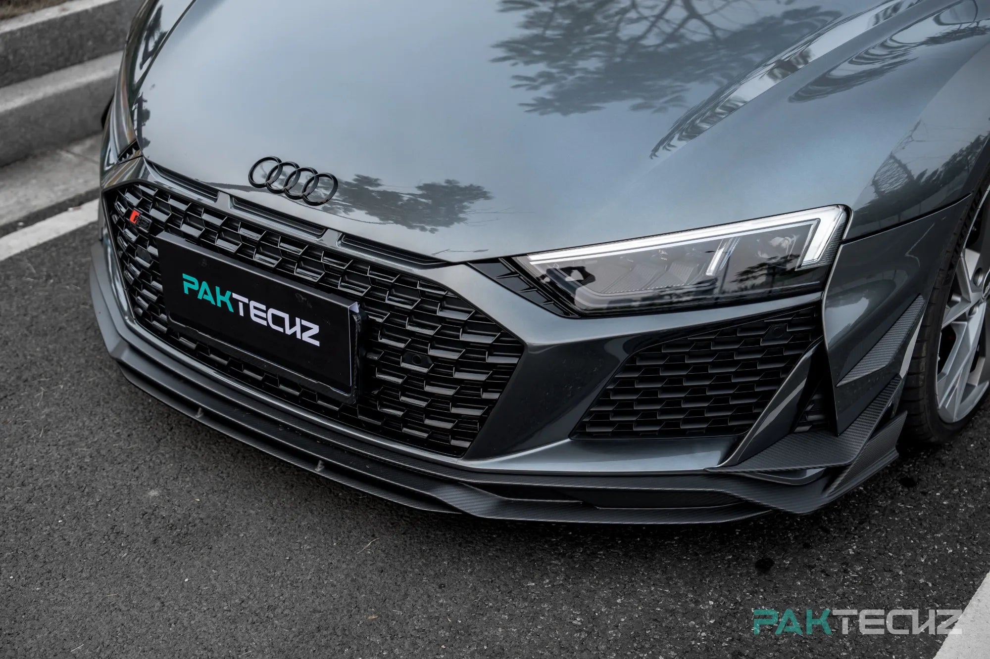 Dry Carbon Fiber Paktechz Front Lip - Audi R8 (Facelift Only)