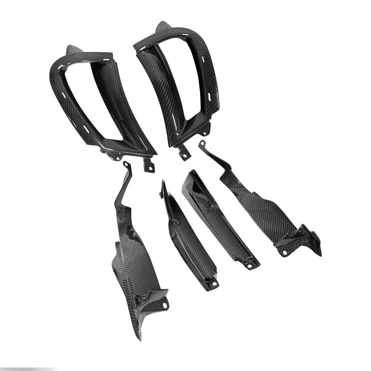 Dry Carbon Fiber Front Vents + Support Brackets - Mclaren 720s