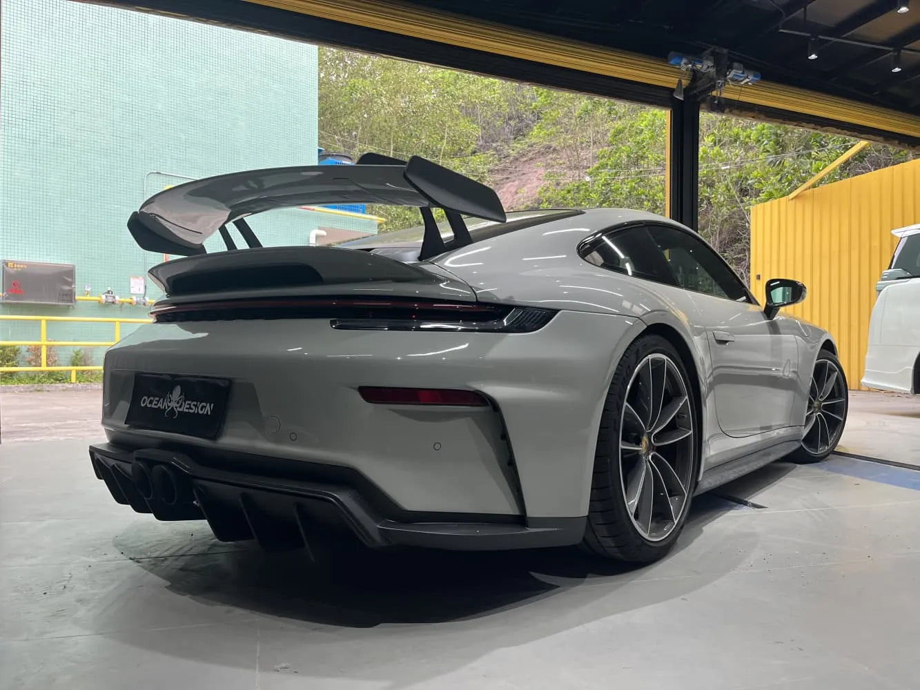 Dry Carbon Fiber GT3 Style Rear Wing + Engine Cover - Porsche 992.1/992.2