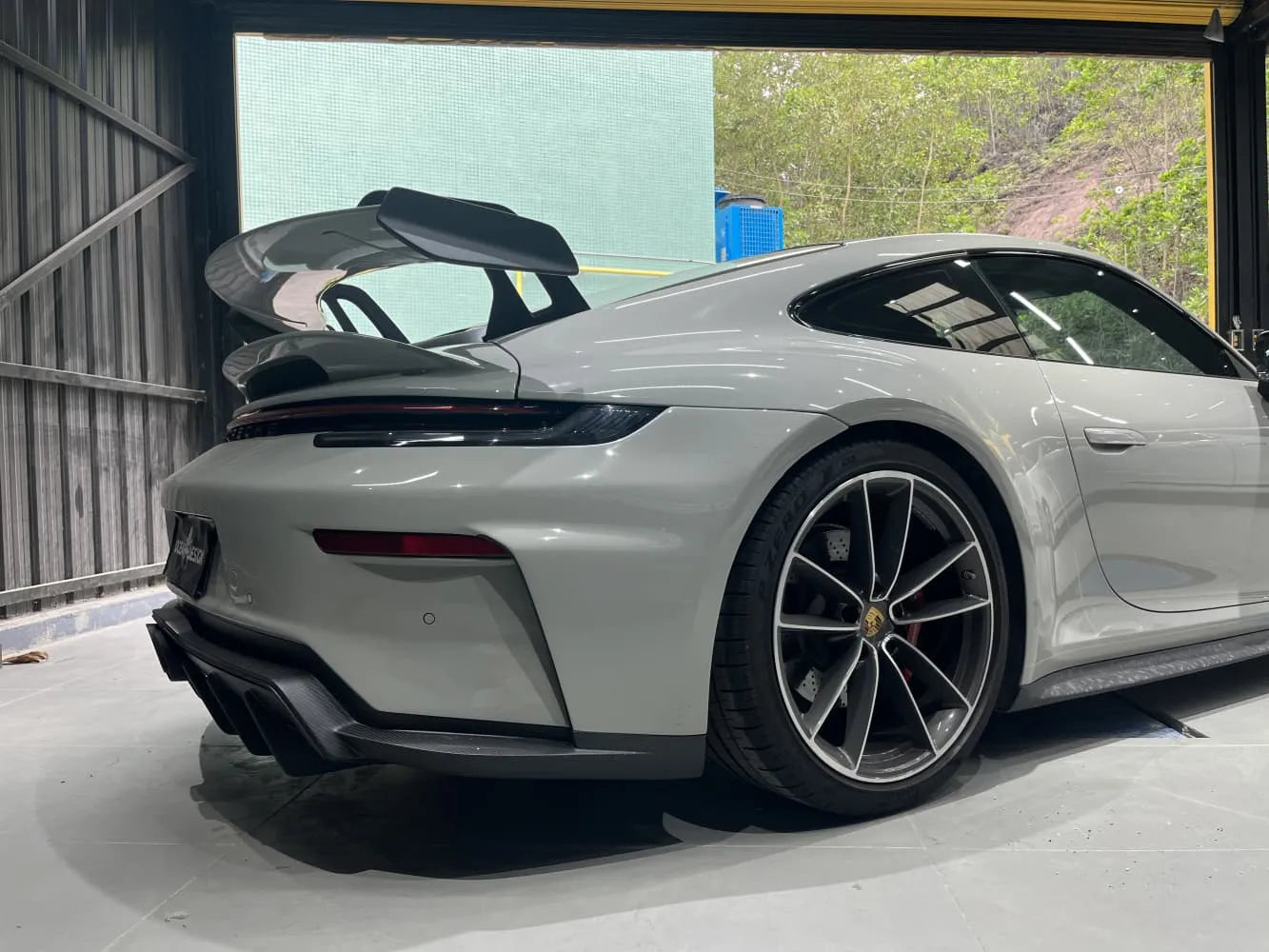 Dry Carbon Fiber GT3 Style Rear Wing + Engine Cover - Porsche 992.1/992.2