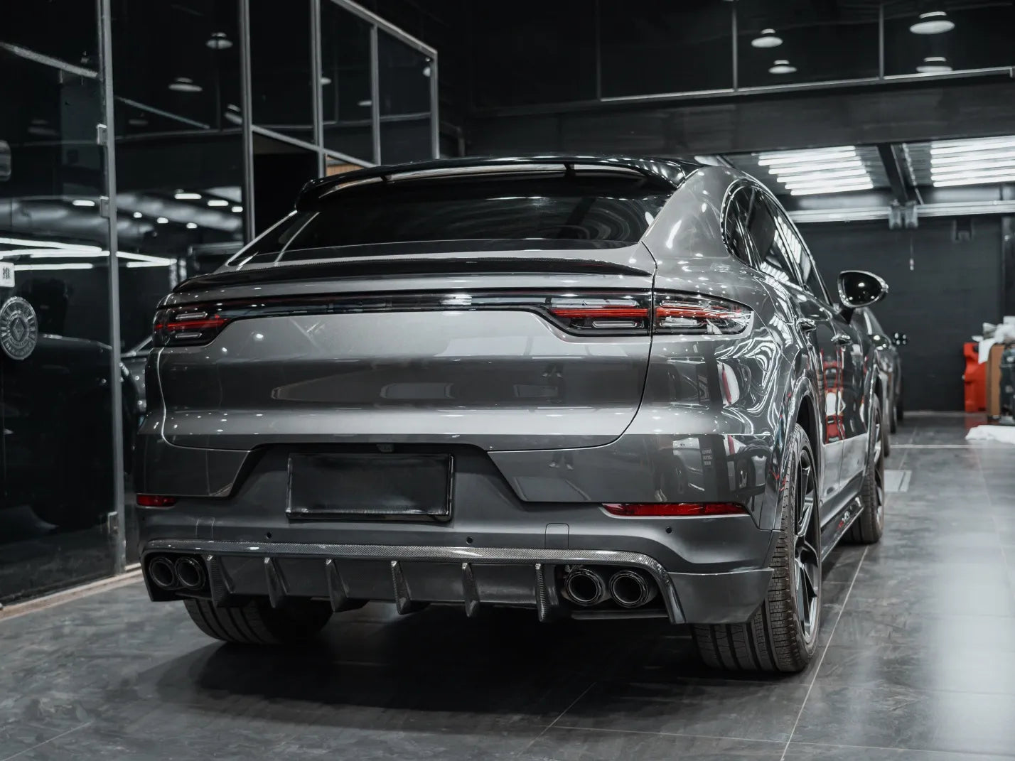 Dry Carbon Fiber Cvrbonized Rear DIffuser - Porsche Cayenne 9Y0.1 (2018-2023)