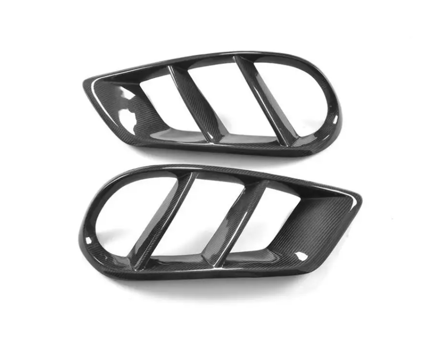 Mercedes C63 W205 Carbon Fiber Front Bumper Air Vents Trim