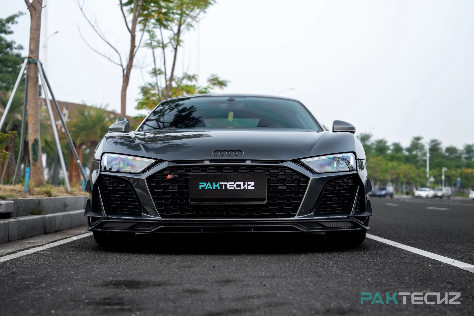 Dry Carbon Fiber Paktechz Front Lip - Audi R8 (Facelift Only)