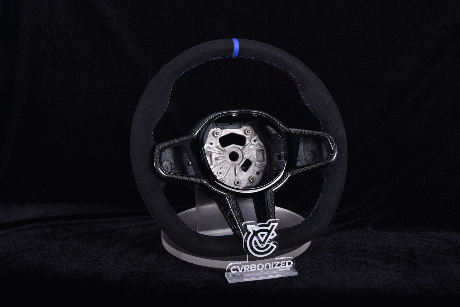 Cvrbonized Blue Stripe LCI Style Steering Wheel - G8X | M2 | M3 | M4 |